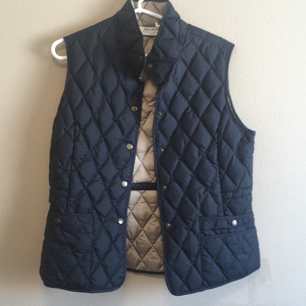 Eddie Bauer Navy Quilted Vest